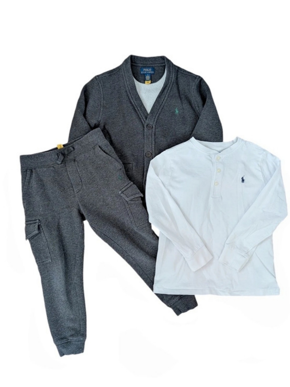 Polo Ralph Lauren Toddler Boy's 5T Three-Piece Fleece Set Long Sleeve Cardigan